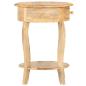 Preview: Beistelltisch 37x37x61 cm Massivholz Mango