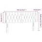 Preview: LED Kopfteil Schwarz 163x16x78/88 cm Stoff
