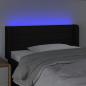 Preview: LED Kopfteil Schwarz 93x16x78/88 cm Stoff
