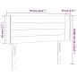 Preview: LED Kopfteil Schwarz 93x16x78/88 cm Stoff