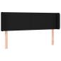 Preview: Kopfteil mit Ohren Schwarz 147x16x78/88 cm Stoff