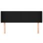 Preview: Kopfteil mit Ohren Schwarz 147x16x78/88 cm Stoff
