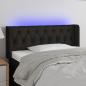 Preview: ARDEBO.de - LED Kopfteil Schwarz 93x16x78/88 cm Stoff