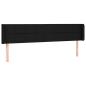 Preview: LED Kopfteil Schwarz 163x16x78/88 cm Stoff