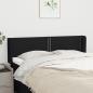 Preview: ARDEBO.de - Kopfteil mit Ohren Schwarz 147x16x78/88 cm Stoff