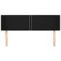 Preview: Kopfteil mit Ohren Schwarz 147x16x78/88 cm Stoff