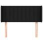 Preview: Kopfteil mit Ohren Schwarz 93x16x78/88 cm Stoff