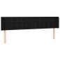 Preview: Kopfteil mit Ohren Schwarz 163x16x78/88 cm Stoff