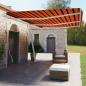 Preview: ARDEBO.de - Standmarkise Manuell Einziehbar 600x350 cm Orange/Braun