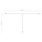 Preview: Standmarkise Manuell Einziehbar 600x350 cm Orange/Braun