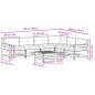 Preview: 7-tlg. Garten-Lounge-Set mit Kissen Massivholz Douglasie