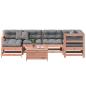 Preview: ARDEBO.de - 7-tlg. Garten-Lounge-Set mit Kissen Massivholz Douglasie