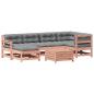 Preview: 7-tlg. Garten-Lounge-Set mit Kissen Massivholz Douglasie