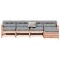 Preview: 5-tlg. Garten-Lounge-Set mit Kissen Massivholz Douglasie