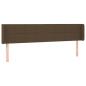 Preview: LED Kopfteil Dunkelbraun 163x16x78/88 cm Stoff