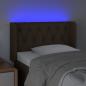 Preview: LED Kopfteil Schwarz 83x16x78/88 cm Stoff