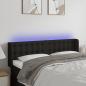 Preview: ARDEBO.de - LED Kopfteil Schwarz 147x16x78/88 cm Stoff