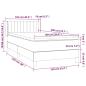 Preview: Boxspringbett mit Matratze Schwarz 100x200 cm Stoff