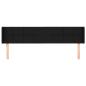 Preview: Kopfteil mit Ohren Schwarz 203x16x78/88 cm Stoff