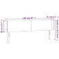 Preview: LED Kopfteil Schwarz 183x16x78/88 cm Stoff