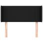 Preview: Kopfteil mit Ohren Schwarz 103x16x78/88 cm Stoff