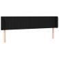 Preview: LED Kopfteil Schwarz 183x16x78/88 cm Stoff