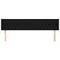 Preview: Kopfteil mit Ohren Schwarz 183x16x78/88 cm Stoff