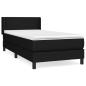 Preview: Boxspringbett mit Matratze Schwarz 90x190 cm Stoff