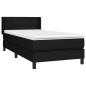 Preview: Boxspringbett mit Matratze Schwarz 100x200 cm Stoff