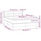 Preview: Boxspringbett mit Matratze Schwarz 140x200 cm Stoff