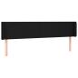 Preview: Kopfteil mit Ohren Schwarz 163x16x78/88 cm Stoff