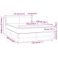 Preview: Boxspringbett mit Matratze Schwarz 140x200 cm Stoff