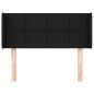 Preview: Kopfteil mit Ohren Schwarz 93x16x78/88 cm Stoff