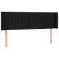 Preview: Kopfteil mit Ohren Schwarz 147x16x78/88 cm Stoff