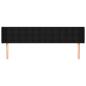 Preview: Kopfteil mit Ohren Schwarz 203x16x78/88 cm Stoff