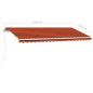 Preview: Standmarkise Manuell Einziehbar 400x350 cm Orange/Braun