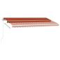 Preview: Standmarkise Manuell Einziehbar 400x350 cm Orange/Braun