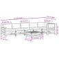 Preview: 7-tlg. Garten-Lounge-Set mit Kissen Massivholz Douglasie