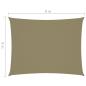 Preview: Sonnensegel Oxford-Gewebe Rechteckig 6x8 m Beige