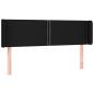 Preview: LED Kopfteil Schwarz 147x16x78/88 cm Stoff