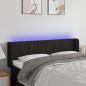 Preview: ARDEBO.de - LED Kopfteil Schwarz 147x16x78/88 cm Stoff