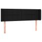 Preview: LED Kopfteil Schwarz 147x16x78/88 cm Stoff