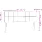 Preview: LED Kopfteil Schwarz 147x16x78/88 cm Stoff