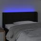 Preview: LED Kopfteil Schwarz 93x16x78/88 cm Stoff