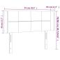 Preview: LED Kopfteil Schwarz 93x16x78/88 cm Stoff