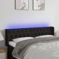 Preview: ARDEBO.de - LED Kopfteil Schwarz 147x16x78/88 cm Stoff