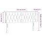 Preview: LED Kopfteil Schwarz 147x16x78/88 cm Stoff