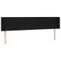 Preview: LED Kopfteil Schwarz 203x16x78/88 cm Stoff