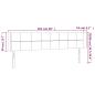 Preview: LED Kopfteil Schwarz 203x16x78/88 cm Stoff