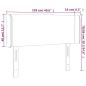 Preview: LED Kopfteil Schwarz 103x16x78/88 cm Stoff
